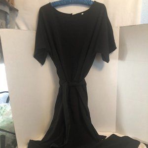 New Black Jumpsuit Long Pants Short Bat Wing Sleeve Sz Small NWOT J-ony